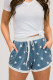 Blue Star Print Leisure Shorts