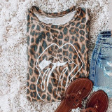 Leopard Tongue Print Top