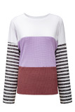 Relaxed Fit Colorblock Bell Sleeve Top