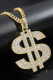 Alloy and Rhinestone Necklace for Men MOQ 5pcs