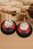 Round Christmas Plaid Earrings MOQ 5PCS