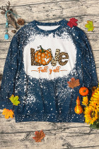 Love Fall Y'All Bleached Long Sleeves Top Unishe Wholesale