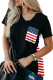 USA Flag Print T-shirt