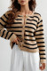 Striped Button Down Open Sweater Cardigan