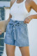 Denim Elastic Waist Pocket Jeans Short Unishe Wholesale