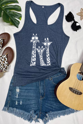 funny Giraffes with glasses Sleeveless Tank Top Unishe Wholesale