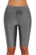 Gray High Waisted Boardshort Swim Bottom