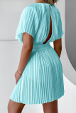 Bat sleeve Short Sleeve Ruched dress