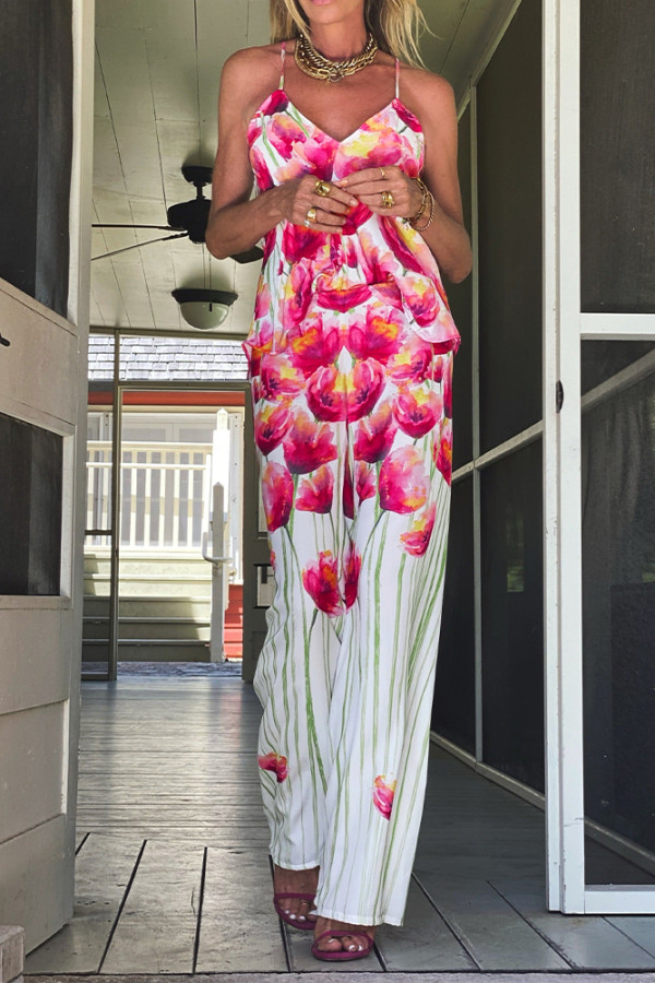 Floral Print Drawstring Pants Unishe Wholesale