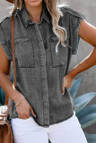 Loose Sleeveless Denim Blouse Top Unishe Wholesale