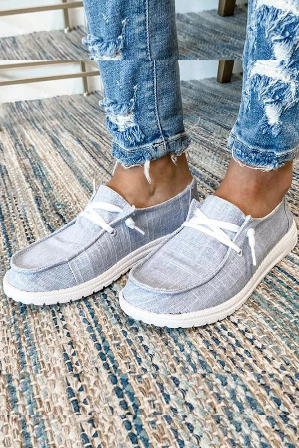 Grey Solid Shoes