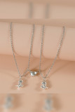 Little Dinasaur Magnet Heart Couple Necklace MOQ 5pcs