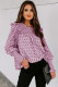 Pink Smocked Ruffle Trim Blouse