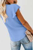 Sky Blue Forever Tonight Button Tie Top