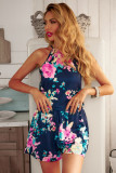 Floral Print Halter Romper