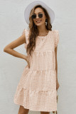 Plaid Ruffled Mini Dress