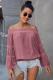 Red Swiss Dot Off The Shoulder Top