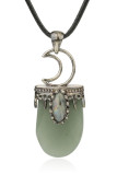 Crystals and Stones Moon Necklace MOQ 3pcs
