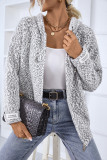 Drawstring Hooded Zipper Knitting Cardigan