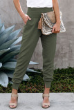 Green Pocketed Cotton Joggers