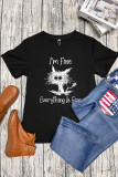 It's Fine I'm Fine Everything Is Fine Shirt, Funny Cat Shirt Unishe Wholesale