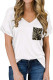White Leopard Pocket Short Sleeve T-shirt