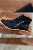 Solid Sewing Thick Zipper Ankle Short Boots