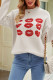 Lips Pattern Knitting Pulllover Sweater