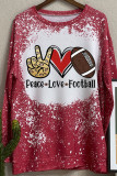 Peace Love Football Print Long Sleeve Top Women UNISHE Wholesale