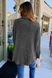 Plain Waffle Knit Open Button Pockets Shirts