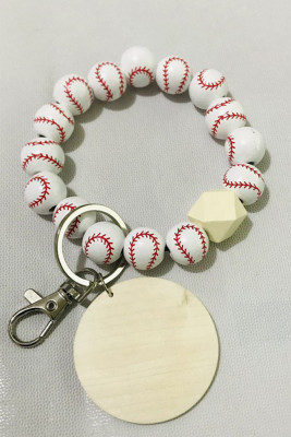 Football Basketball Wool Beading Design Key Ring Pendant MOQ 3pcs