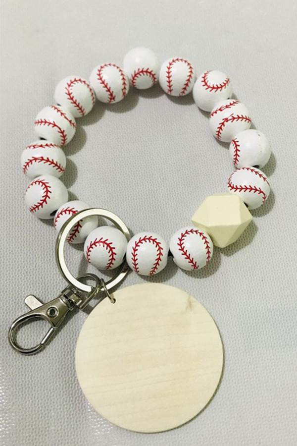 Football Basketball Wool Beading Design Key Ring Pendant MOQ 3pcs