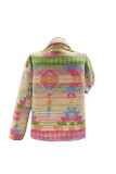 Lapel Button Up Aztec Jacket Coat
