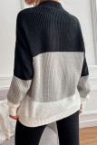 Pullover Color Block Crew Neck Sweater Unishe Wholesale