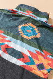 Aztec Print Atop Charcoal Pullover Sweatshirt