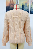 Solid Color Cable Knit Pullover Sweater Unishe Wholesale