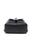 Snap Button Color Block PU Backpacks MOQ 3pcs