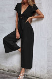 Bow Knot Wide Leg Long Pants Jumpsuit Unishe Wholesale