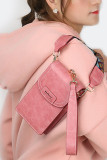 Plain PU Aztect Print Strap Phone Purse MOQ 3pcs