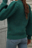 Plain Puffy Sleeves Pullover Sweaters