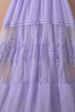 Purple Luminous Dawn Lace Gown