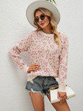 Heart Pattern Knitting Pullover Sweater