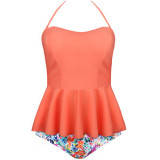 Pom Pom Decoration High Waist Bikini Set