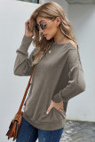 Khaki Ribbed Zip Knit Top