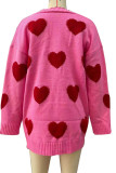 Valentine Heart Front Open Knitting Cardigan
