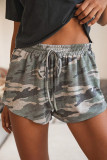 Drawstring Waist Camo Shorts
