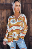 Yellow Tribal Aztec Print Hoodie