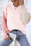 Color Block Knit Hooded Sweaters