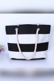 Striped Canvas Tote Bag MOQ 3pcs