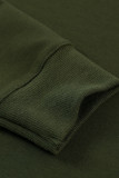 Green Wash Fleece Pullover Sweatshirt